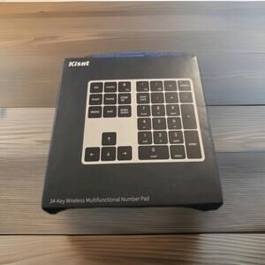 Kisnt 34 Key wire Number Pad 34 Numeric Keypad slim Black